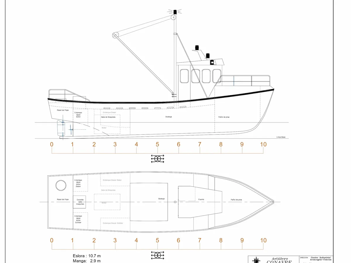 Trabajo de ingeniería naval aplicada para embarcaciones de fibra de vidrio y acero